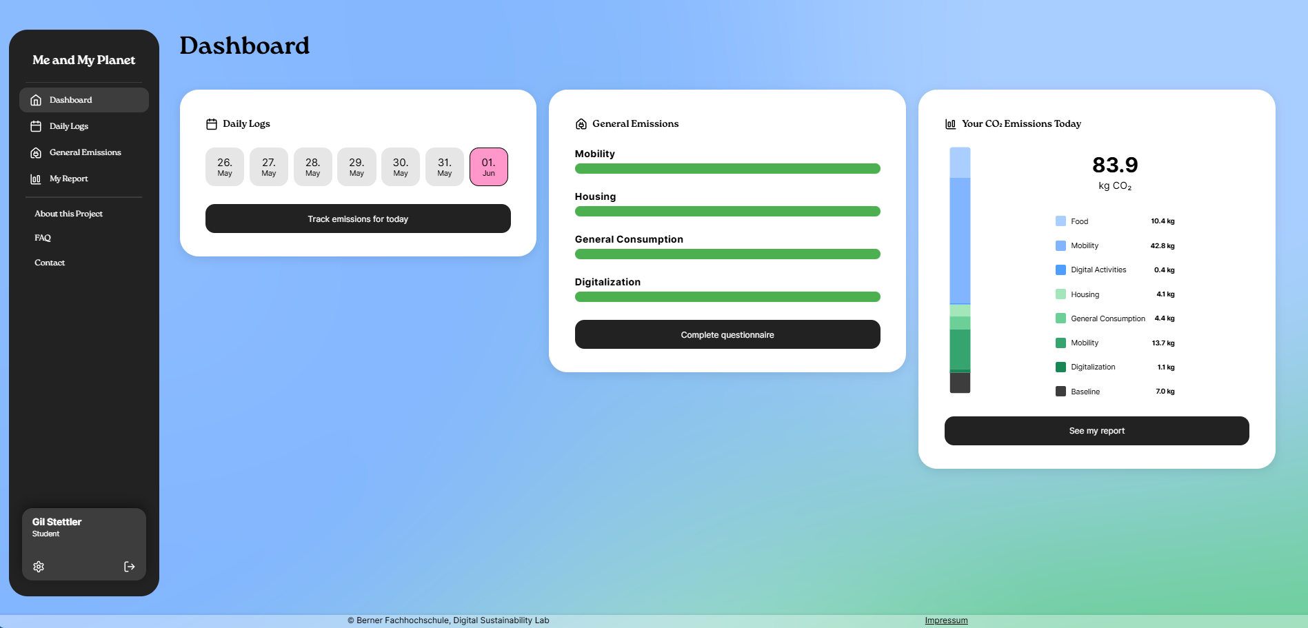 Nutzerzentrierte Evaluation und Weiterentwicklung der  Betaversion von "Me & My Planet": Eine User Experience-Analyse zur Ableitung von Anforderungen für eine  prototypische Weiterentwicklung