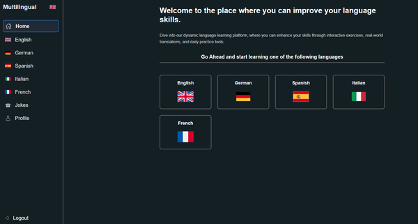 Multilinguale Full-Stack App
